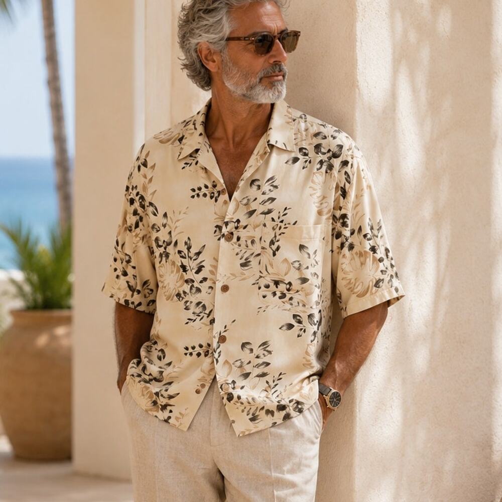 Banana Joe Silk Hawaiian Shirt Size Medium